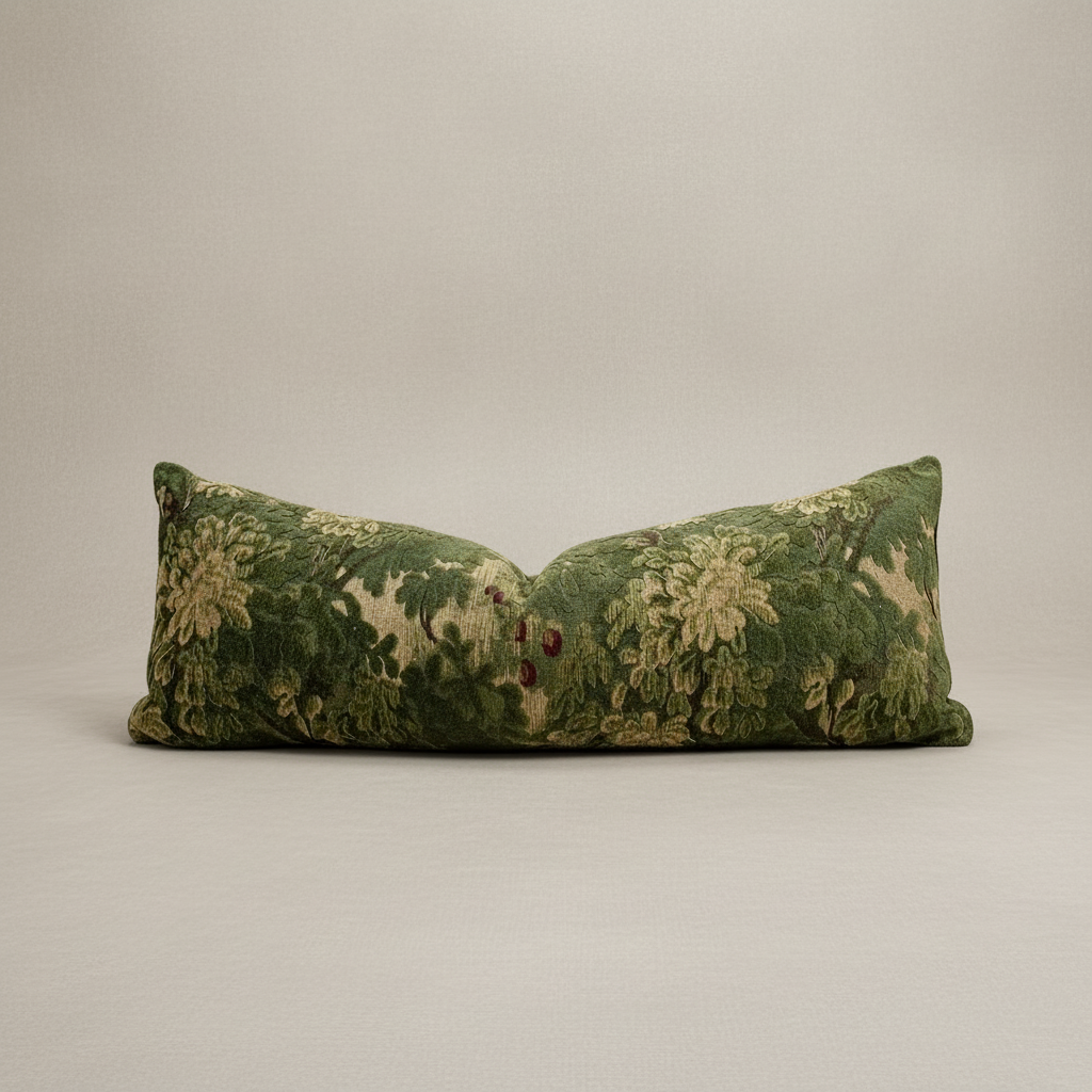 Marly & Mohair Luxury Verdure Velvet Pillow Cover - Forest Greens