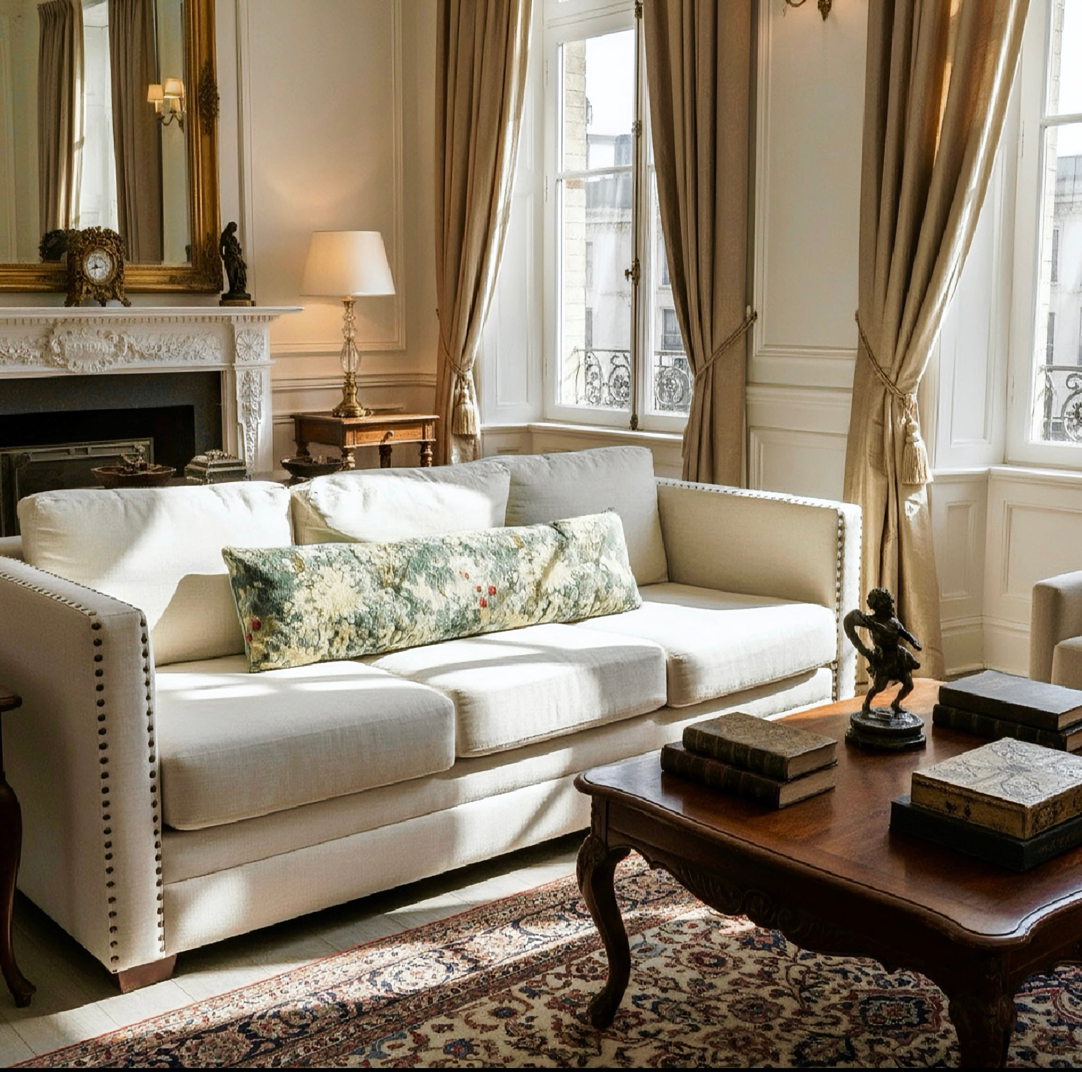 Marly & Mohair Luxury Verdure Velvet Pillow Cover - Blue Greens