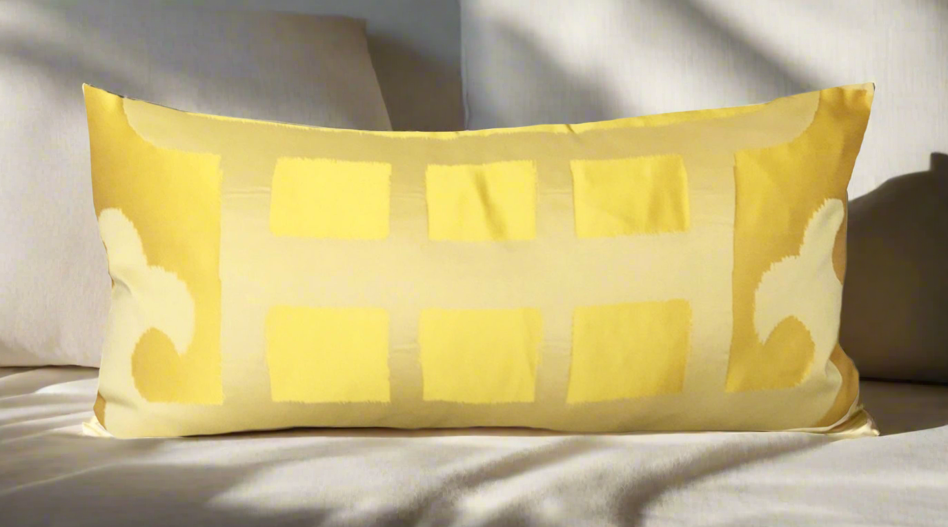 Marrakesh Yellow Silk Lumbar Pillow