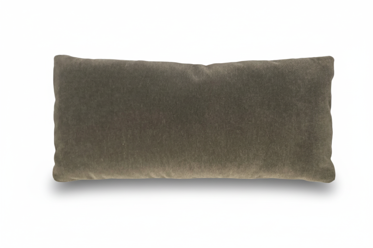 Mohair Pillow Cover in Antique Pewter