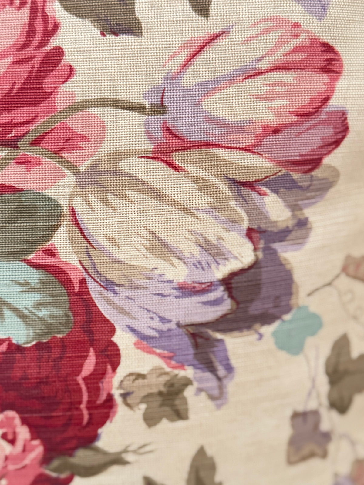 Limited Edition Bennison Roses Pillow with Brush Fringe