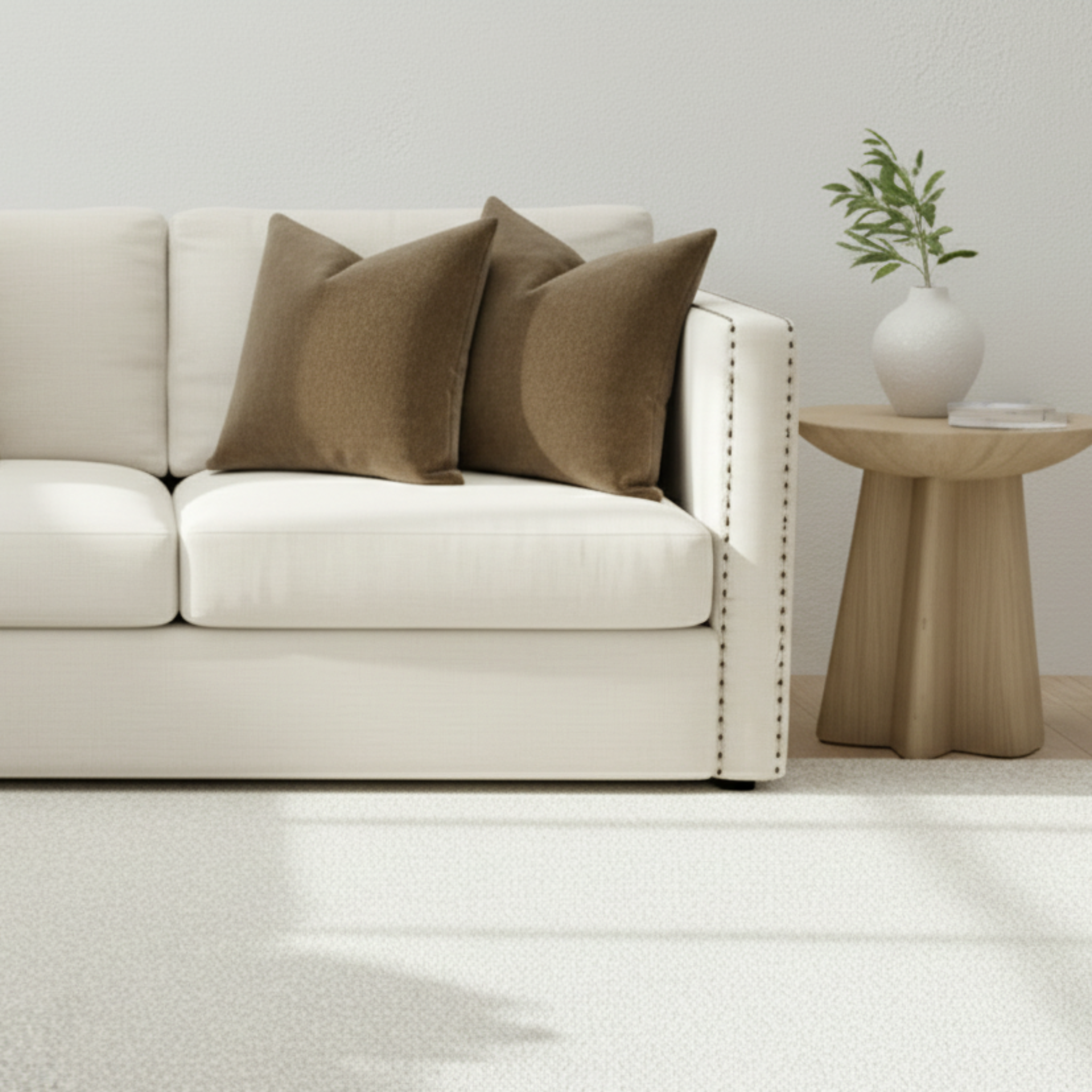 Mohair Pillow Cover in Bronze Brown