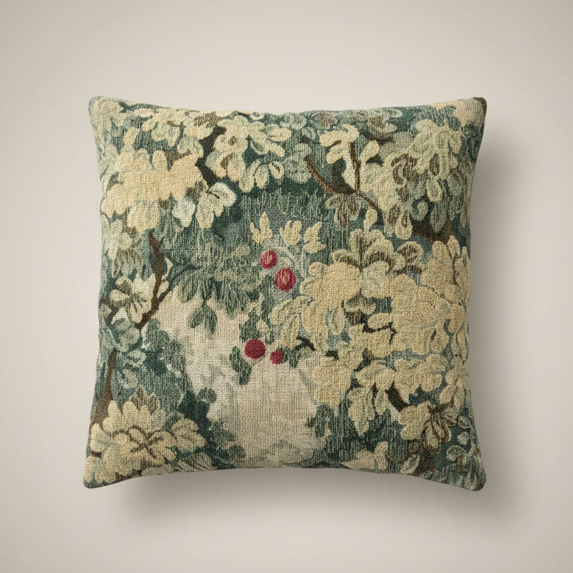 Marly & Mohair Luxury Verdure Velvet Pillow Cover - Blue Greens