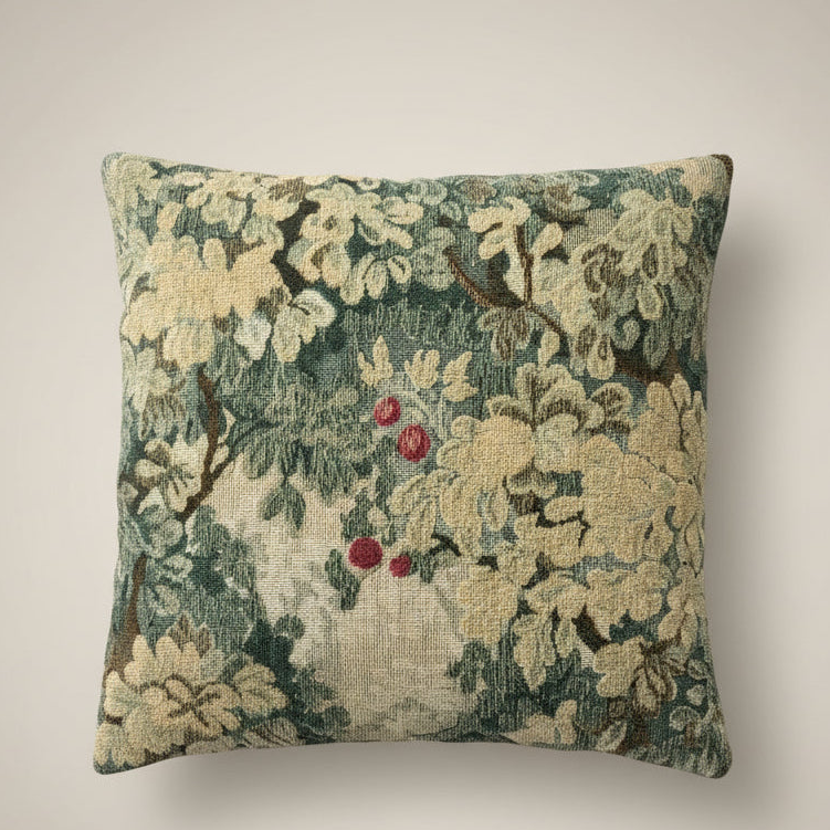 Marly & Mohair Luxury Verdure Velvet Pillow Cover - Blue Greens