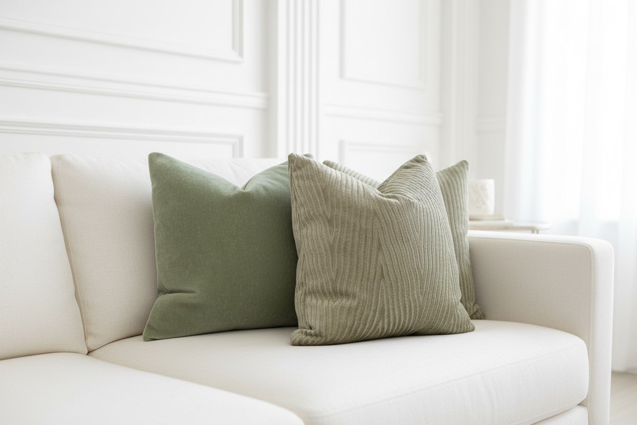 Mohair Pillow Cover in Celadon