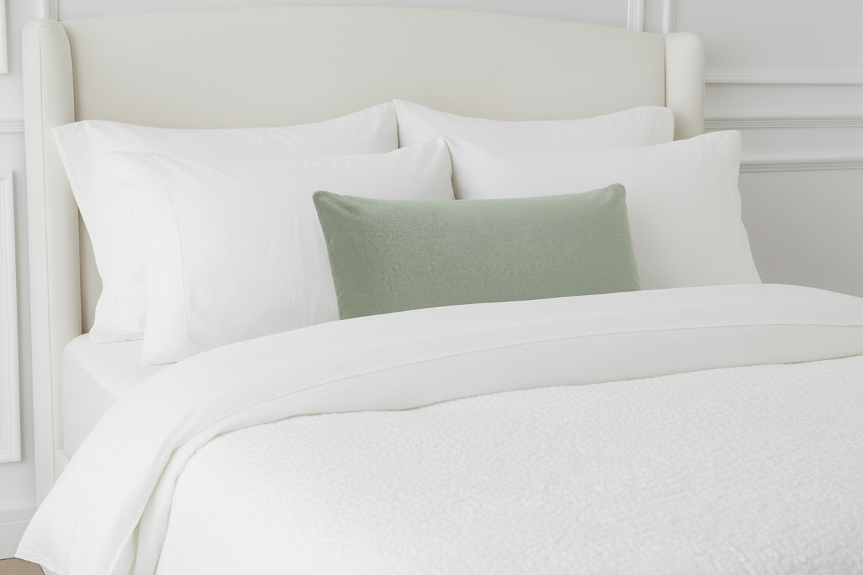 Mohair Pillow Cover in Celadon