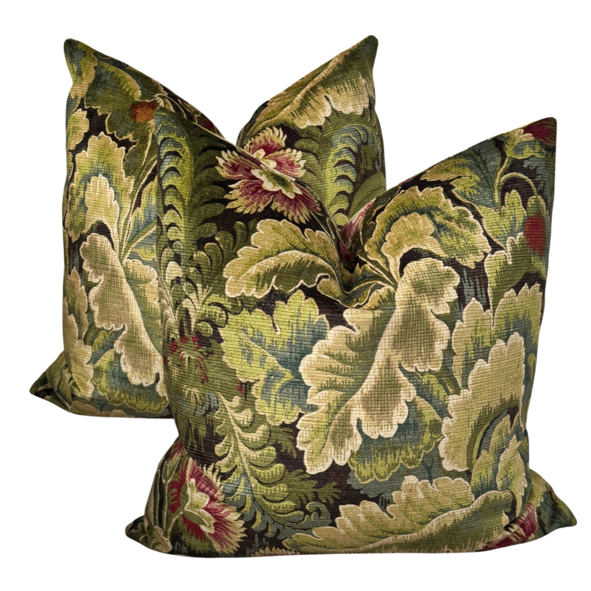 Chelsea Velvet Pillow Cover - Fern And Mulbery