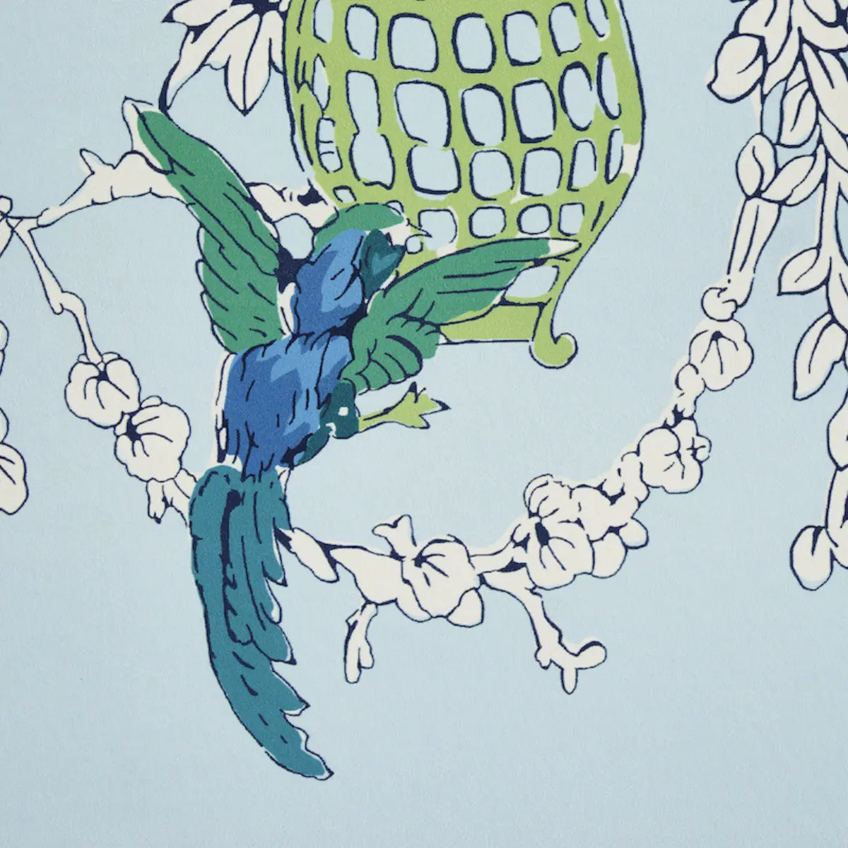 Schumacher Chinoisierie Moderne Walpaper - Blue