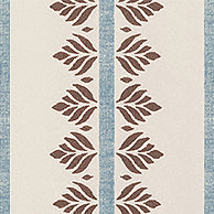 Anna French Fern Stripe Brown and Slate Fabric