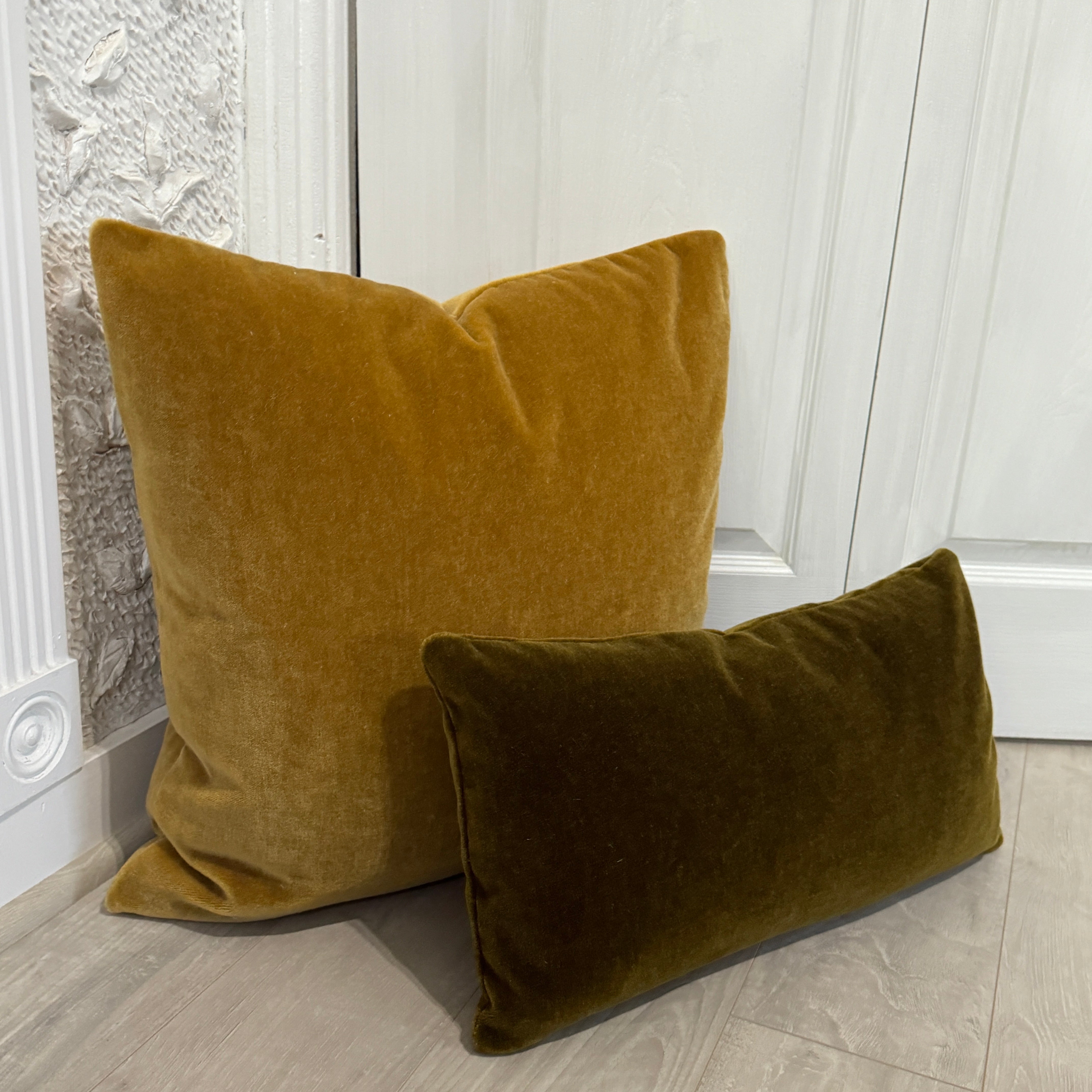 Golden Brown Mohair Pillow Cover