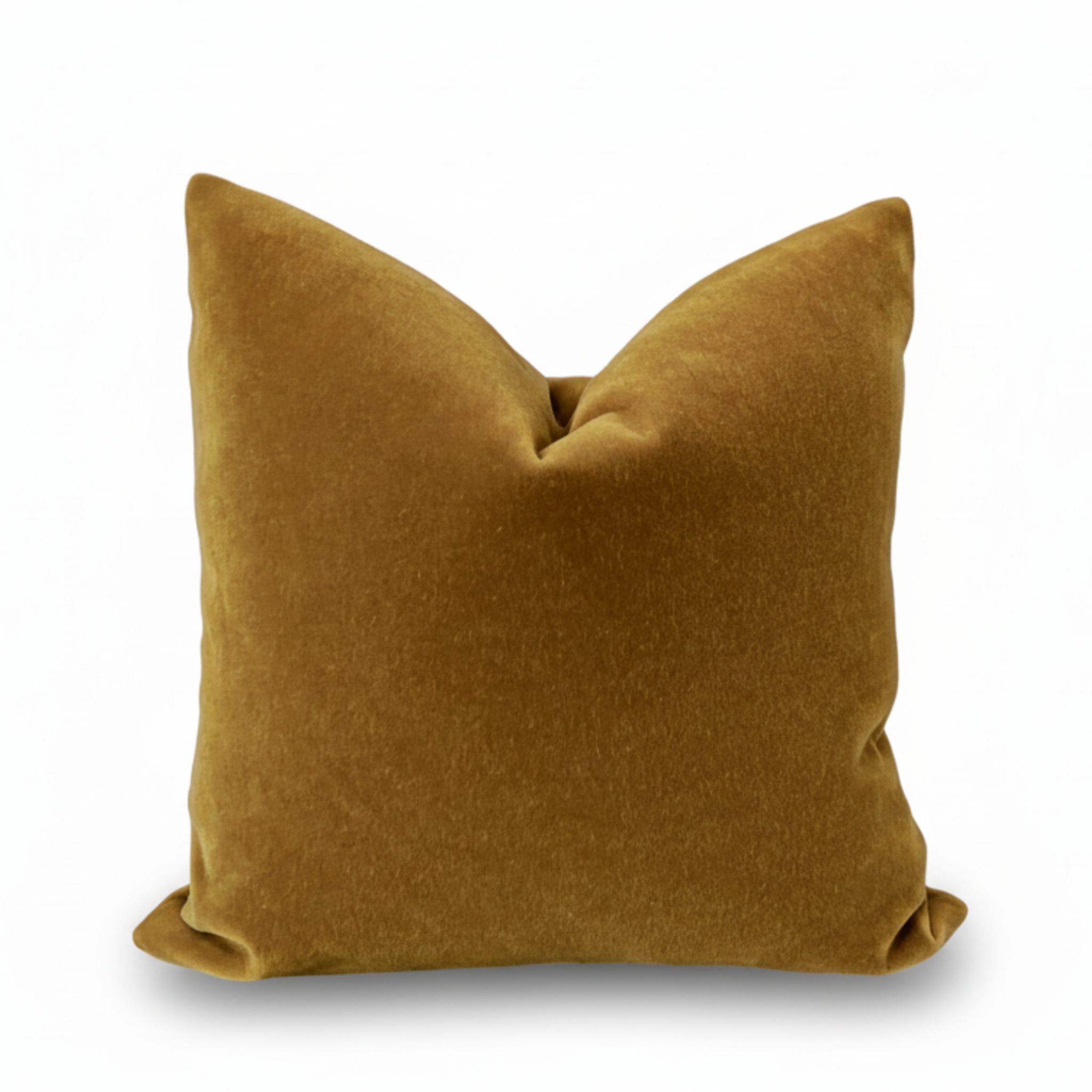 Golden Brown Mohair Pillow Cover