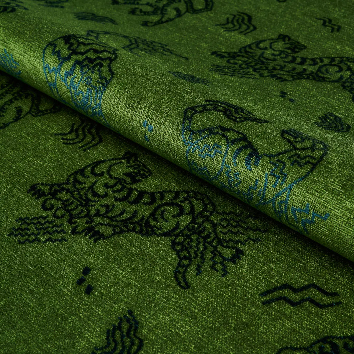 Schumacher Kinabalu Velvet Fabric - Emerald