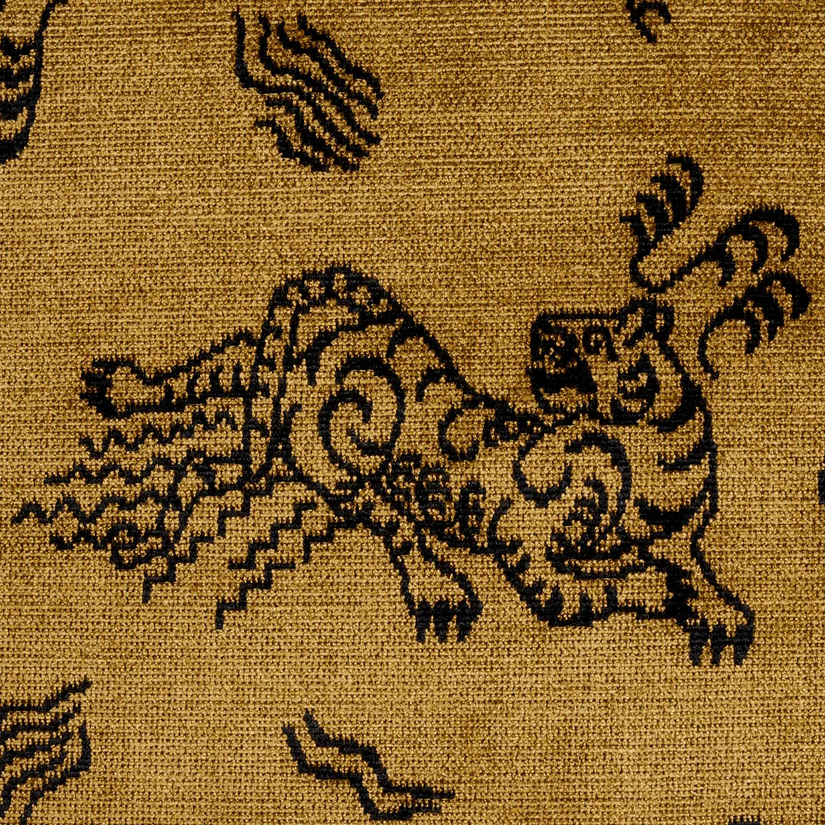 Schumacher Kinabalu Velvet Fabric - Gold