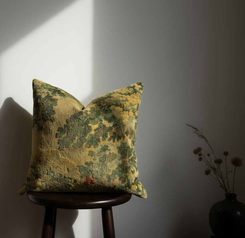 La Fôret L'Heure Magique | European Verdure Tapestry Pillow Cover