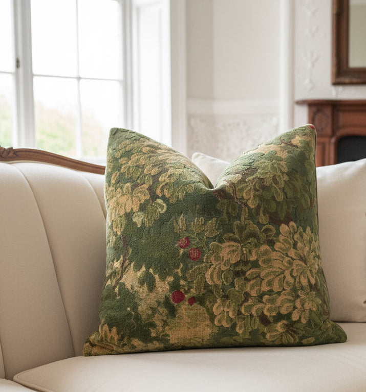 Marly & Mohair Luxury Verdure Velvet Pillow Cover - Forest Greens