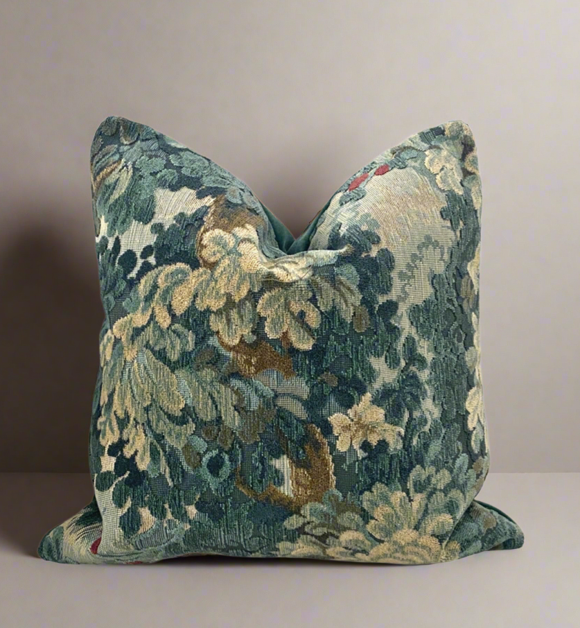 Marly & Mohair Luxury Verdure Velvet Pillow Cover - Blues