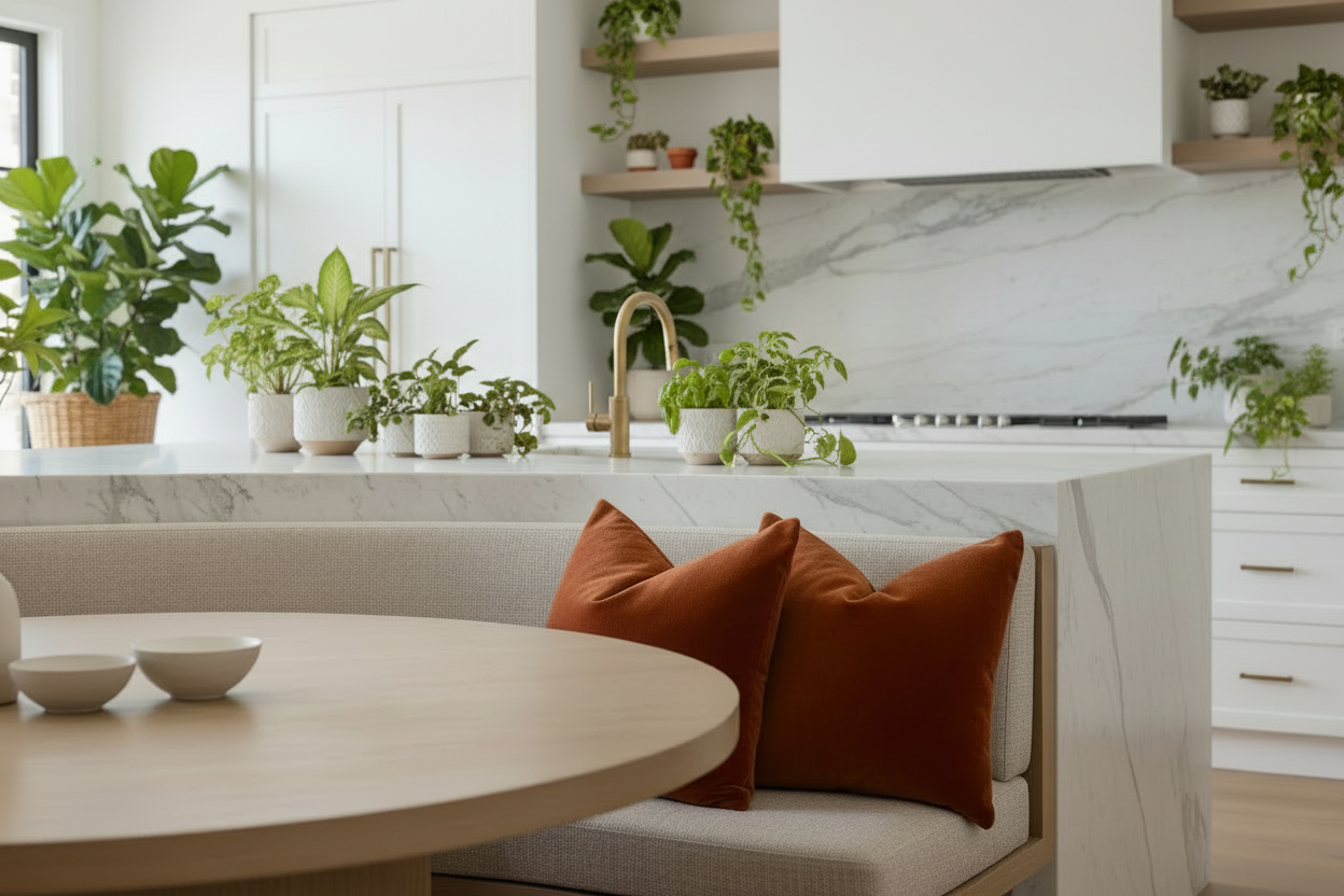 Mohair Pillow Cover in Orange Rust