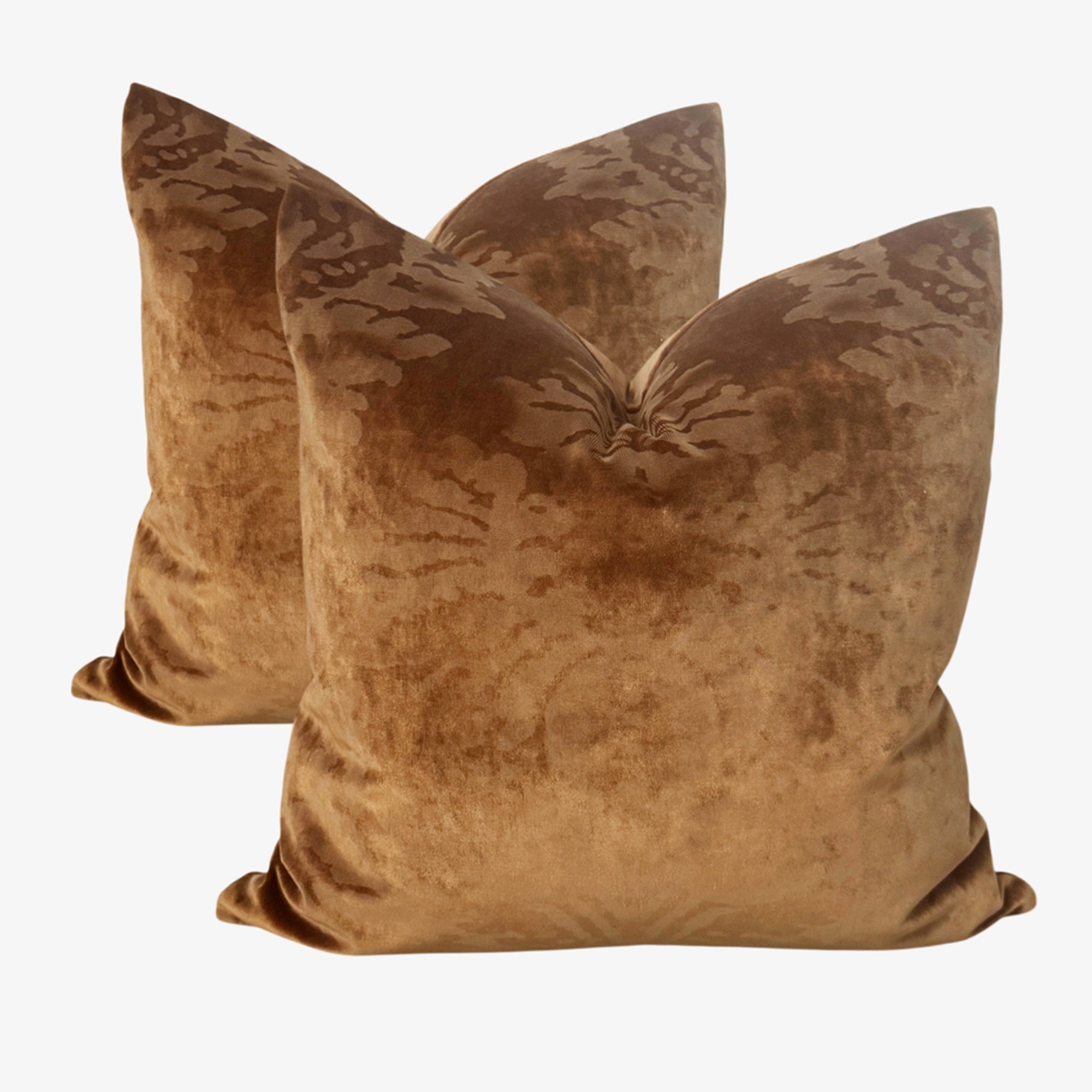 Venezia Italian Velvet Pillow Cover - Rame (Copper)