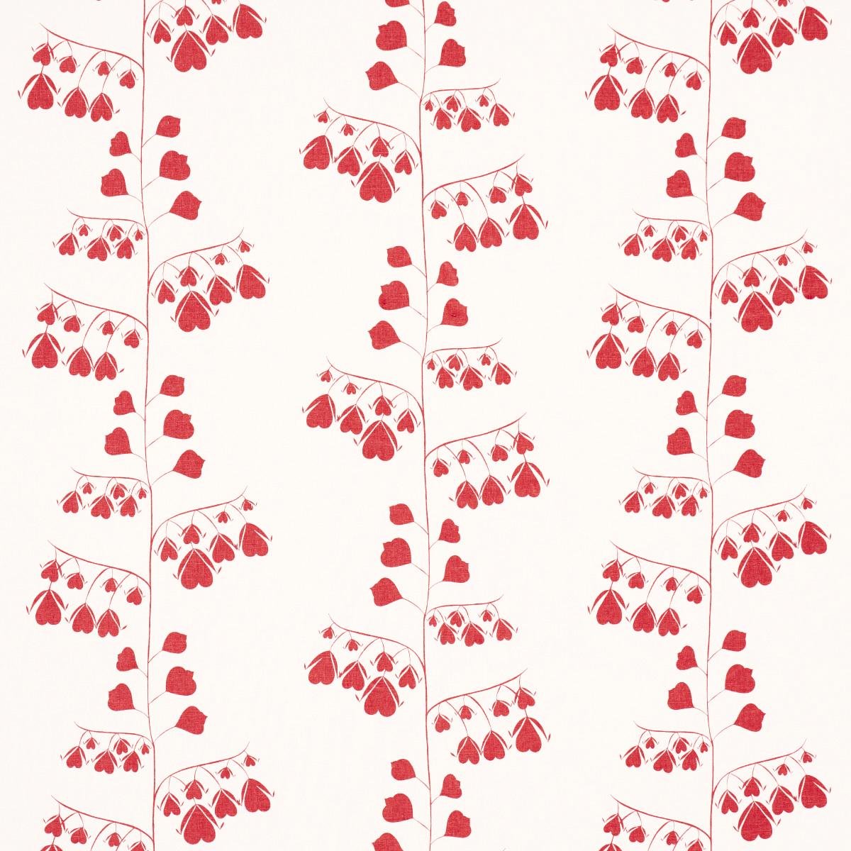 Schumacher Bleeding Hearts Fabric - Red