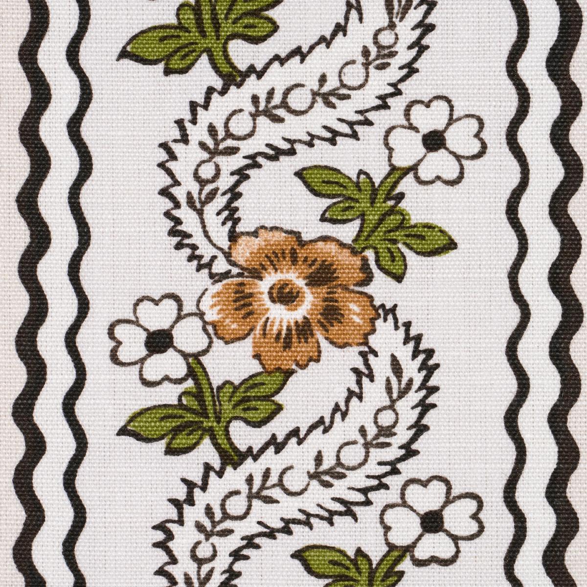 Schumacher Serena Garland Fabric - Ochre