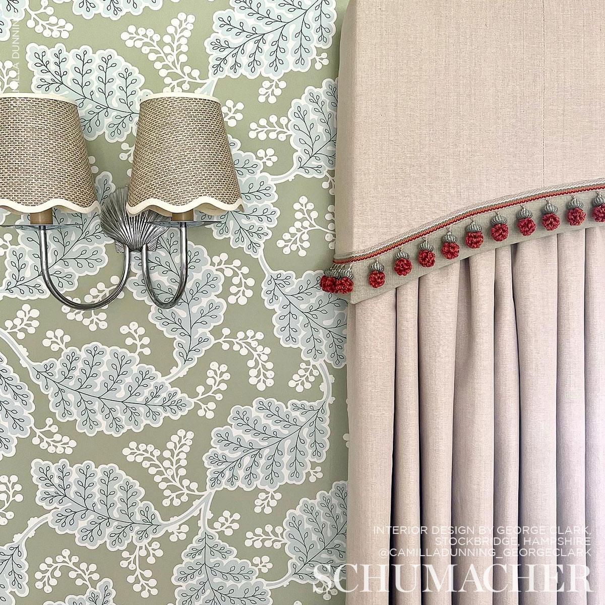 Schumacher Estelle Wallpaper - Green