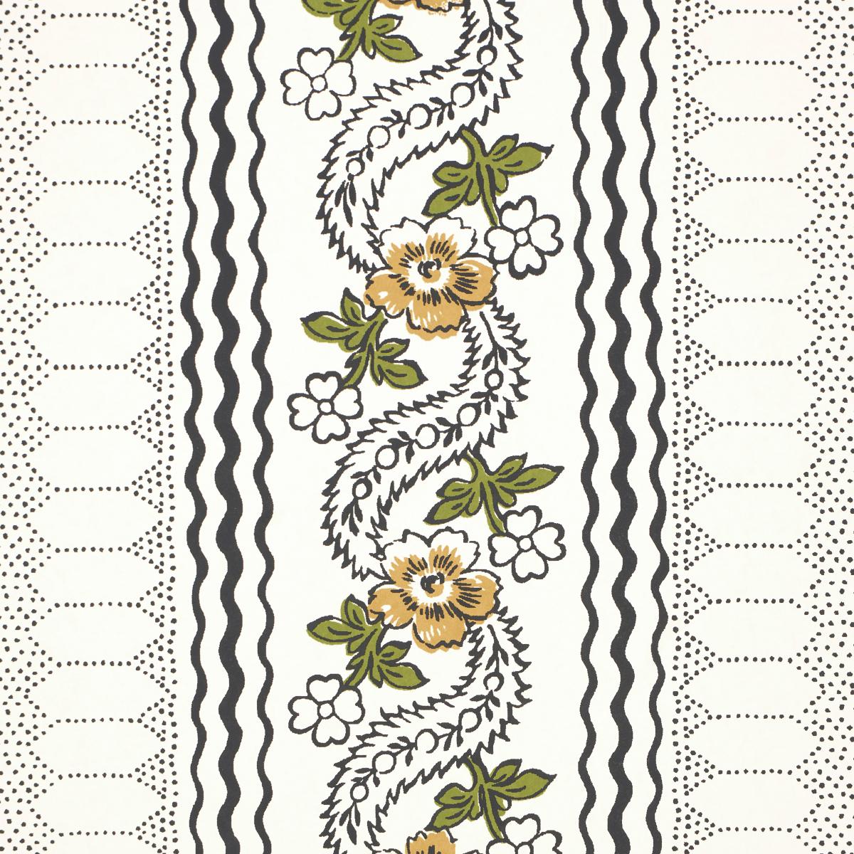 Schumacher Serena Stripe Wallpaper - Ochre