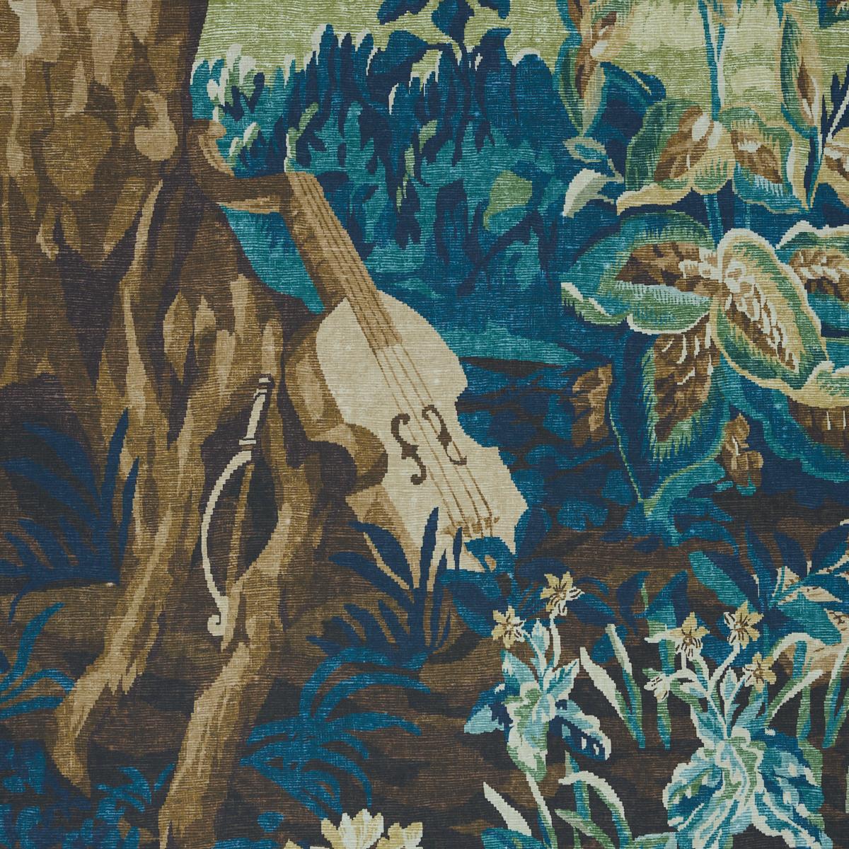 Schumacher La Forêt Wallpaper 3 Panel Set - Autumn Green Forest