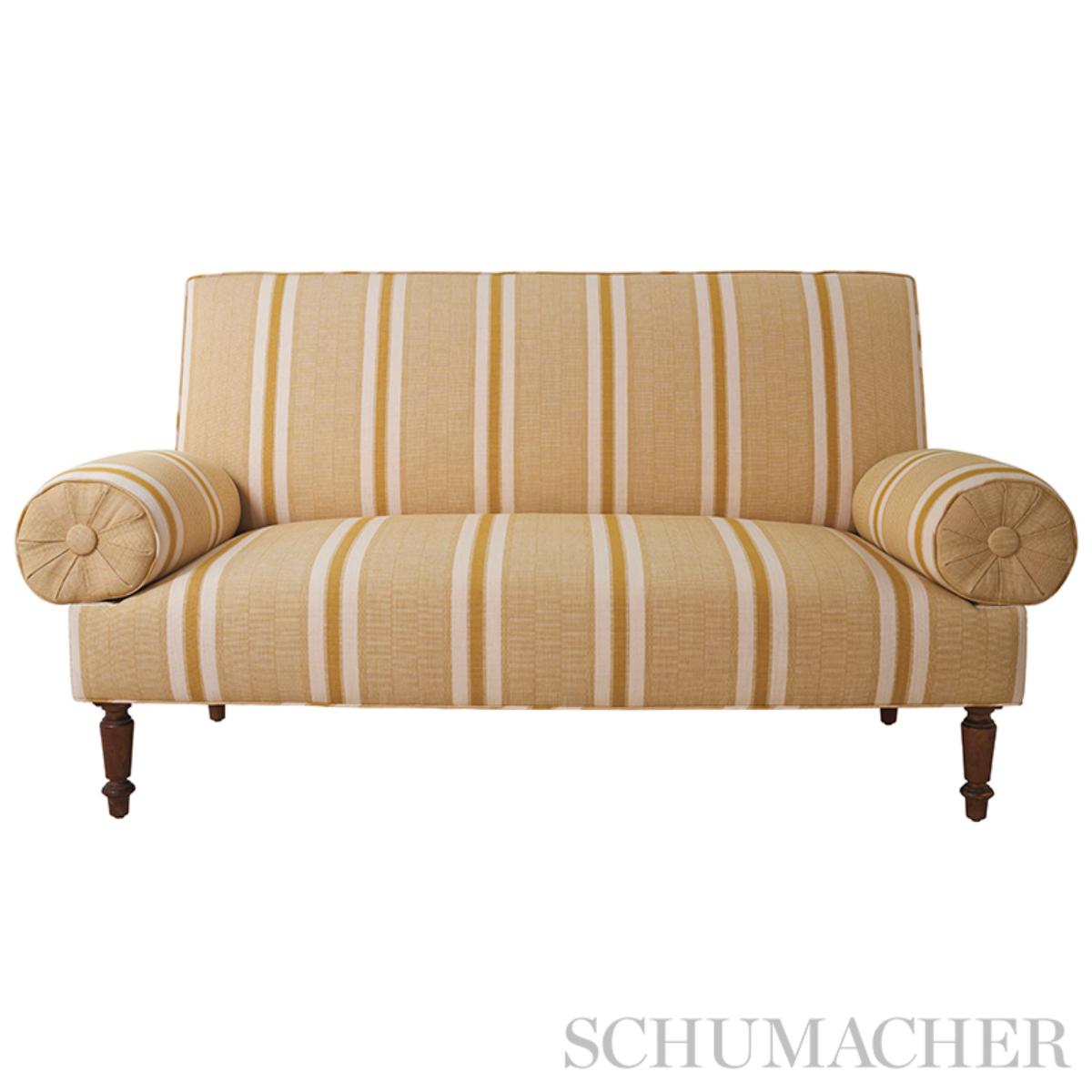 Schumacher Ipala Hand Woven Stripe Fabric - Yellow