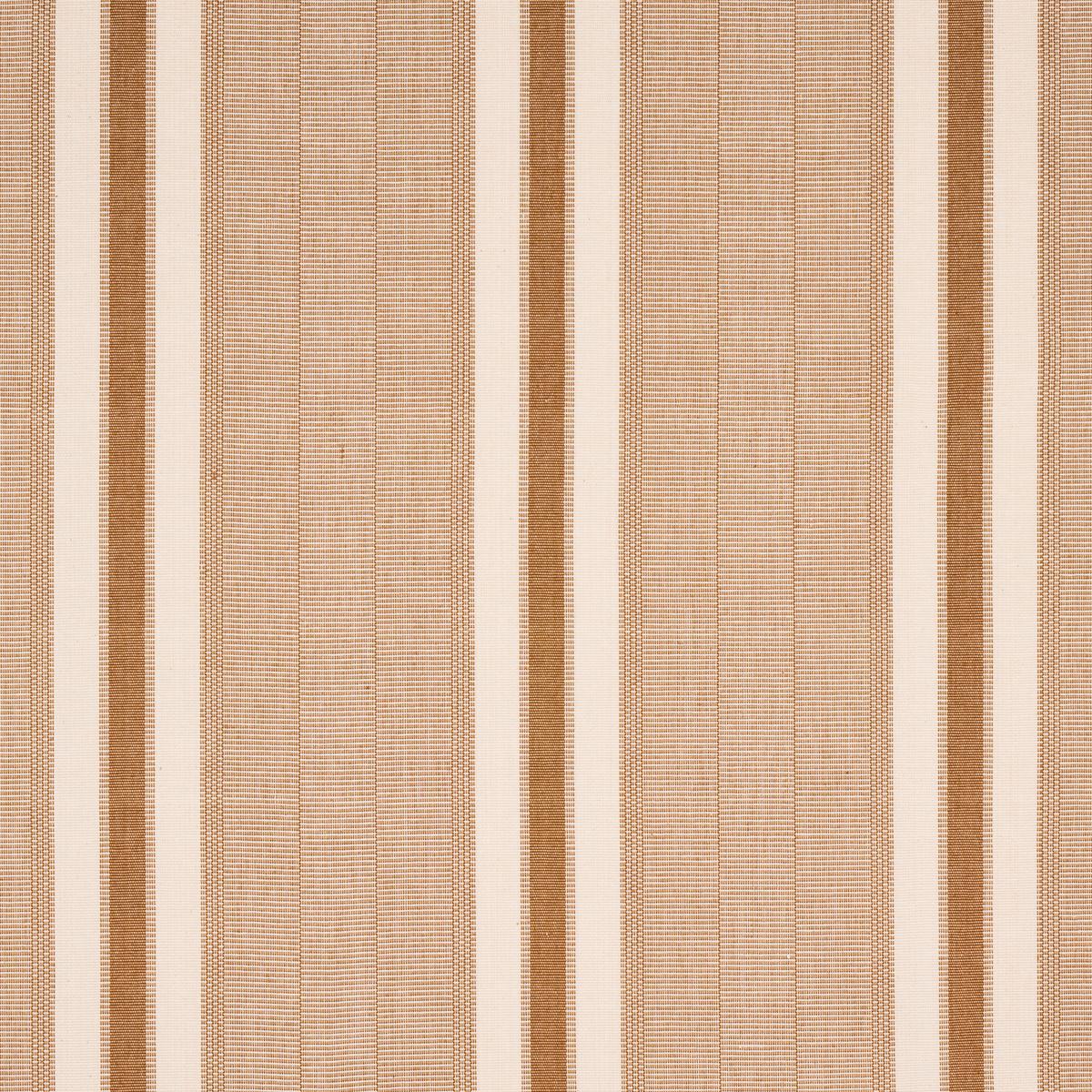 Schumacher Ipala Hand Woven Stripe Fabric - Carmel