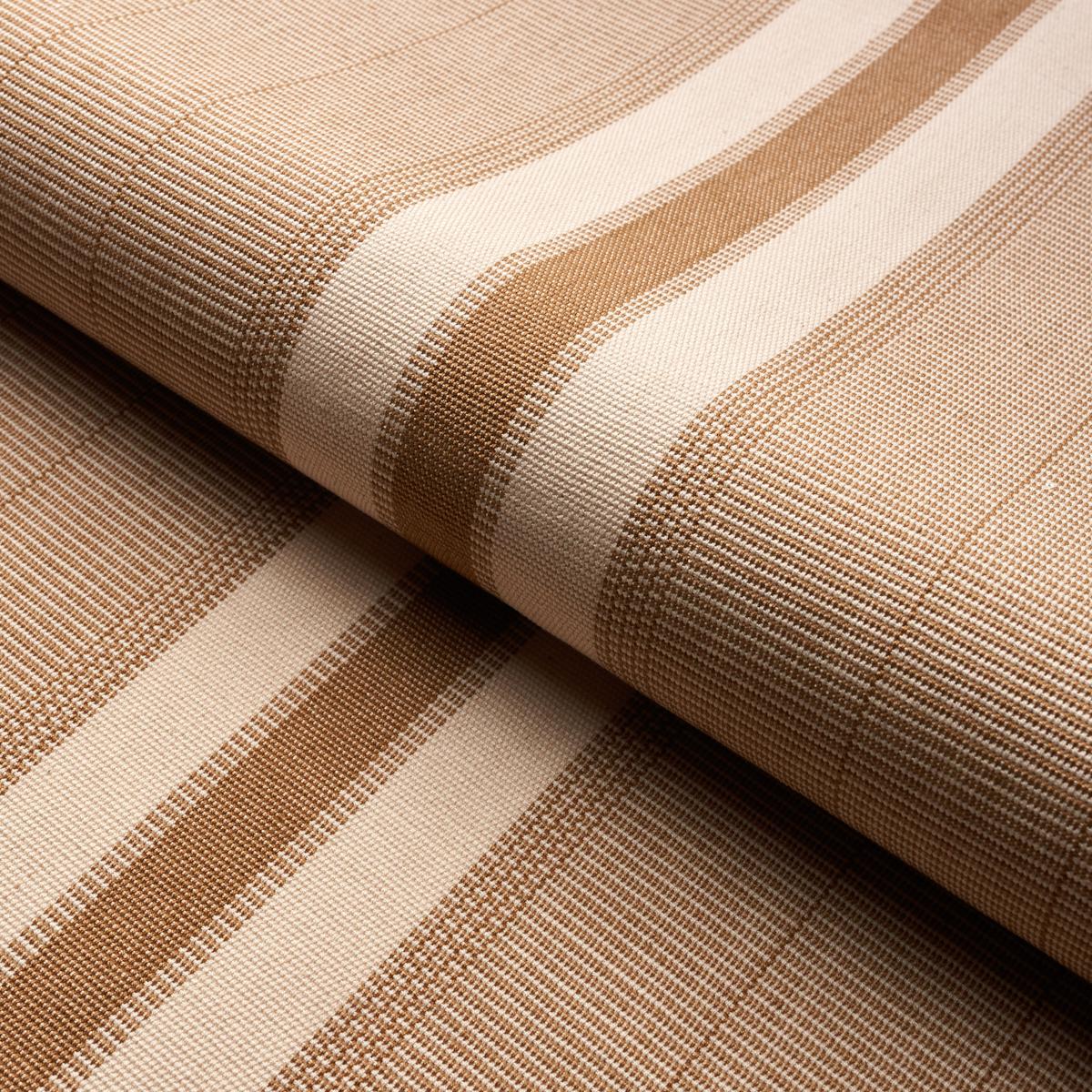 Schumacher Ipala Hand Woven Stripe Fabric - Carmel