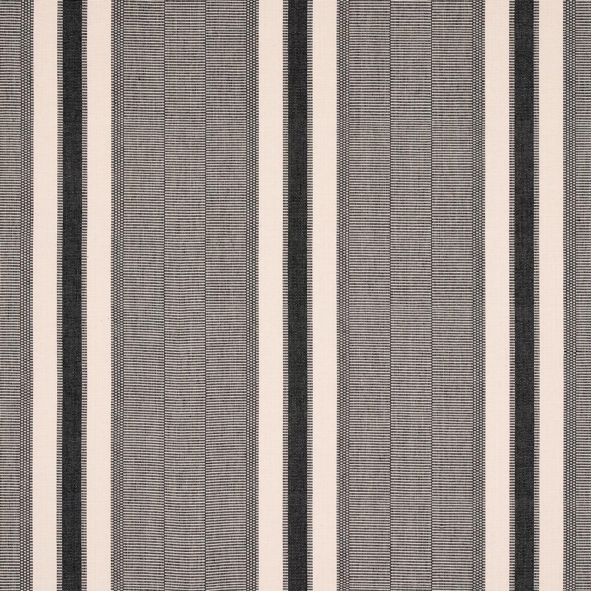 Schumacher Ipala Hand Woven Stripe Fabric - Pitch