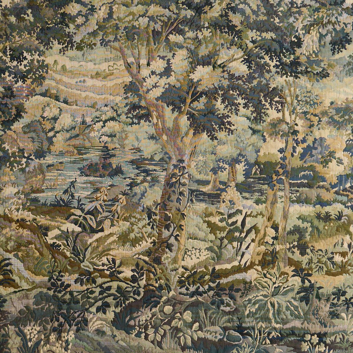 Schumacher Flemish Tapestry Fabric - Vert