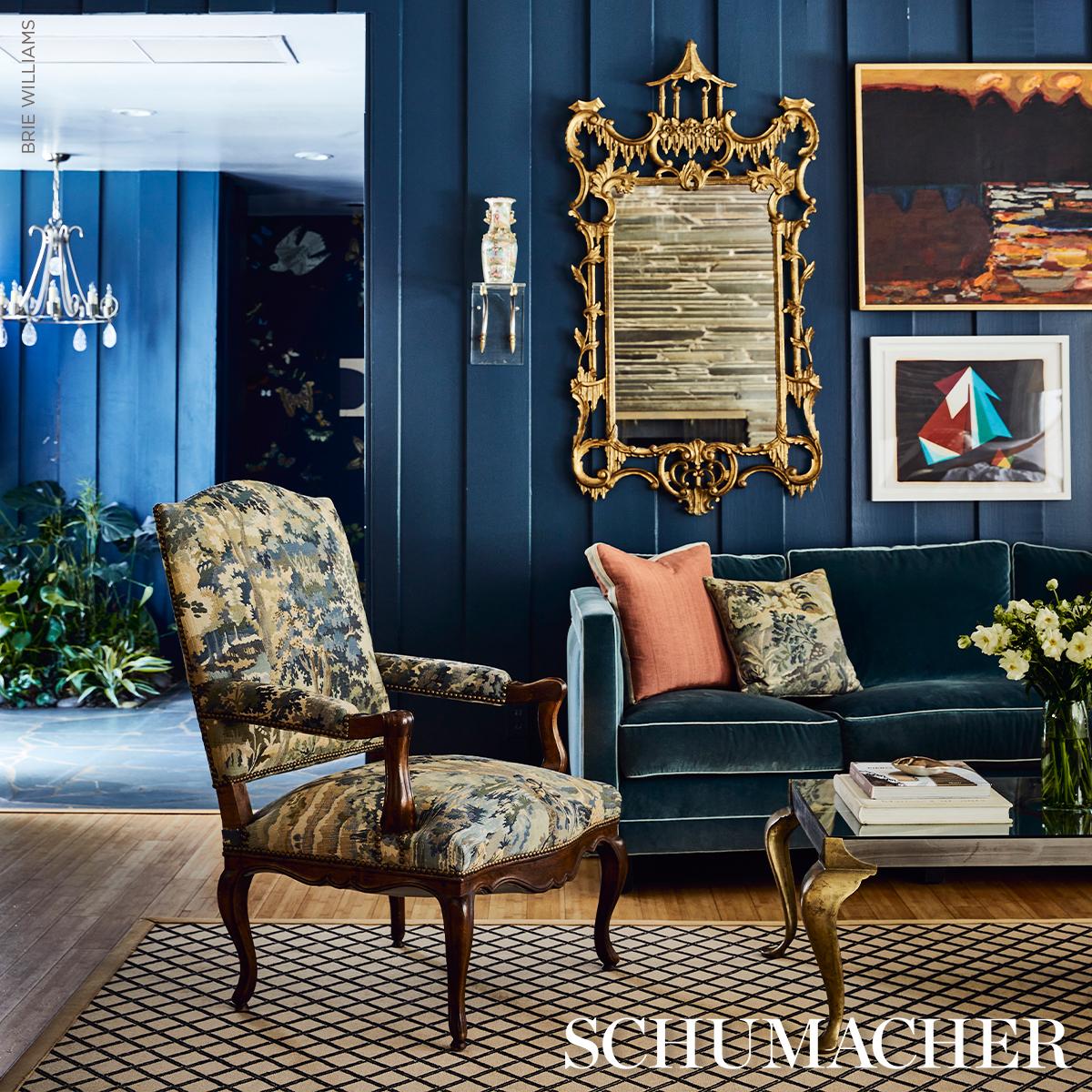 Schumacher Flemish Tapestry Fabric - Vert