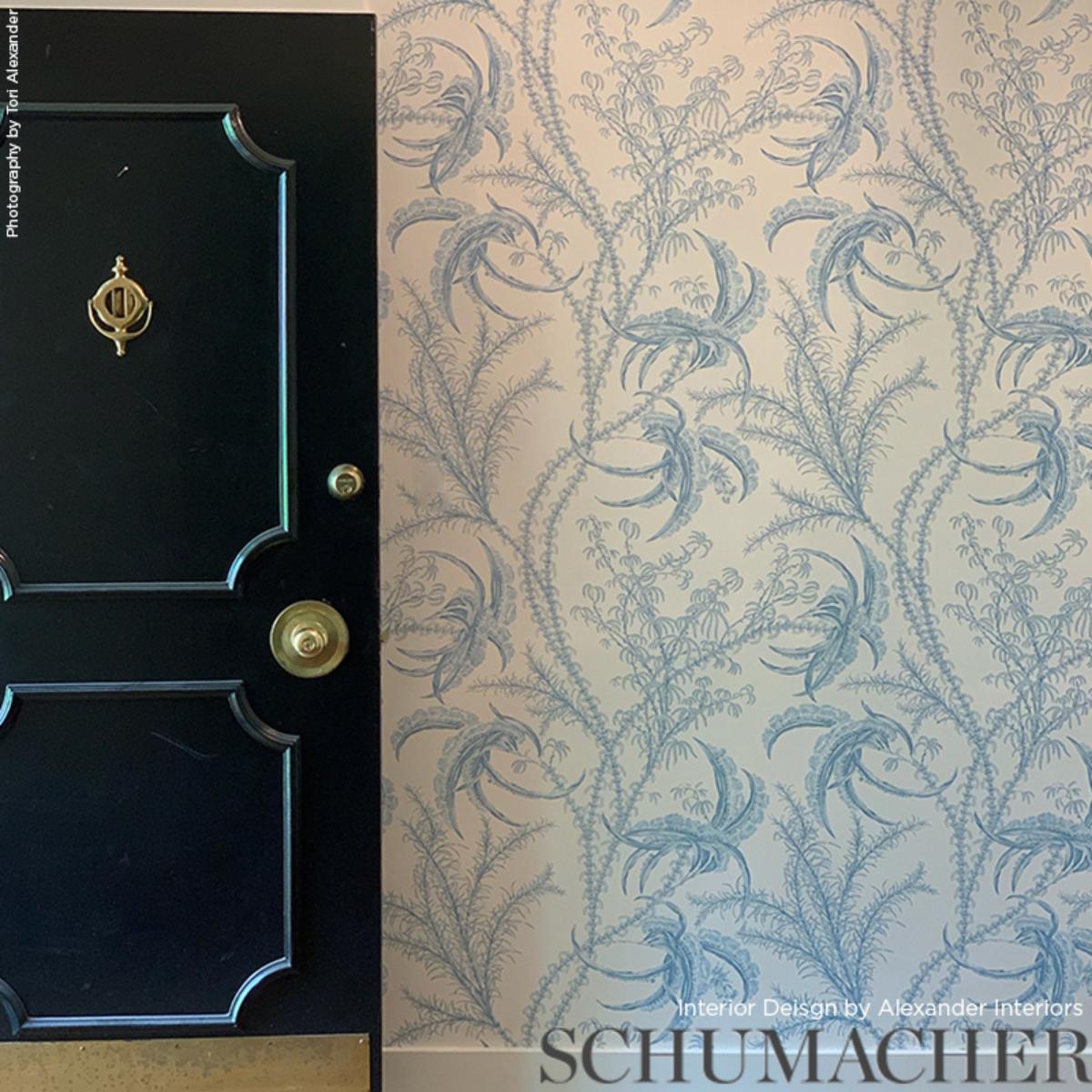 Schumacher Ocean Toile Wallpaper - Delft