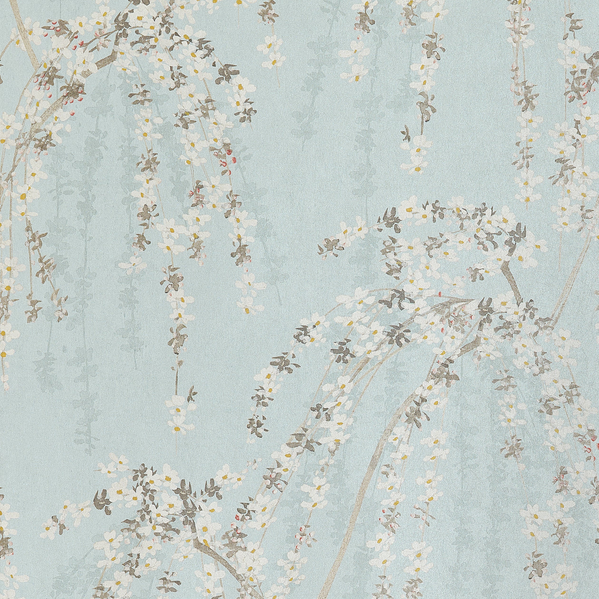 Thibaut Weeping Blossom Wallpaper - Blue