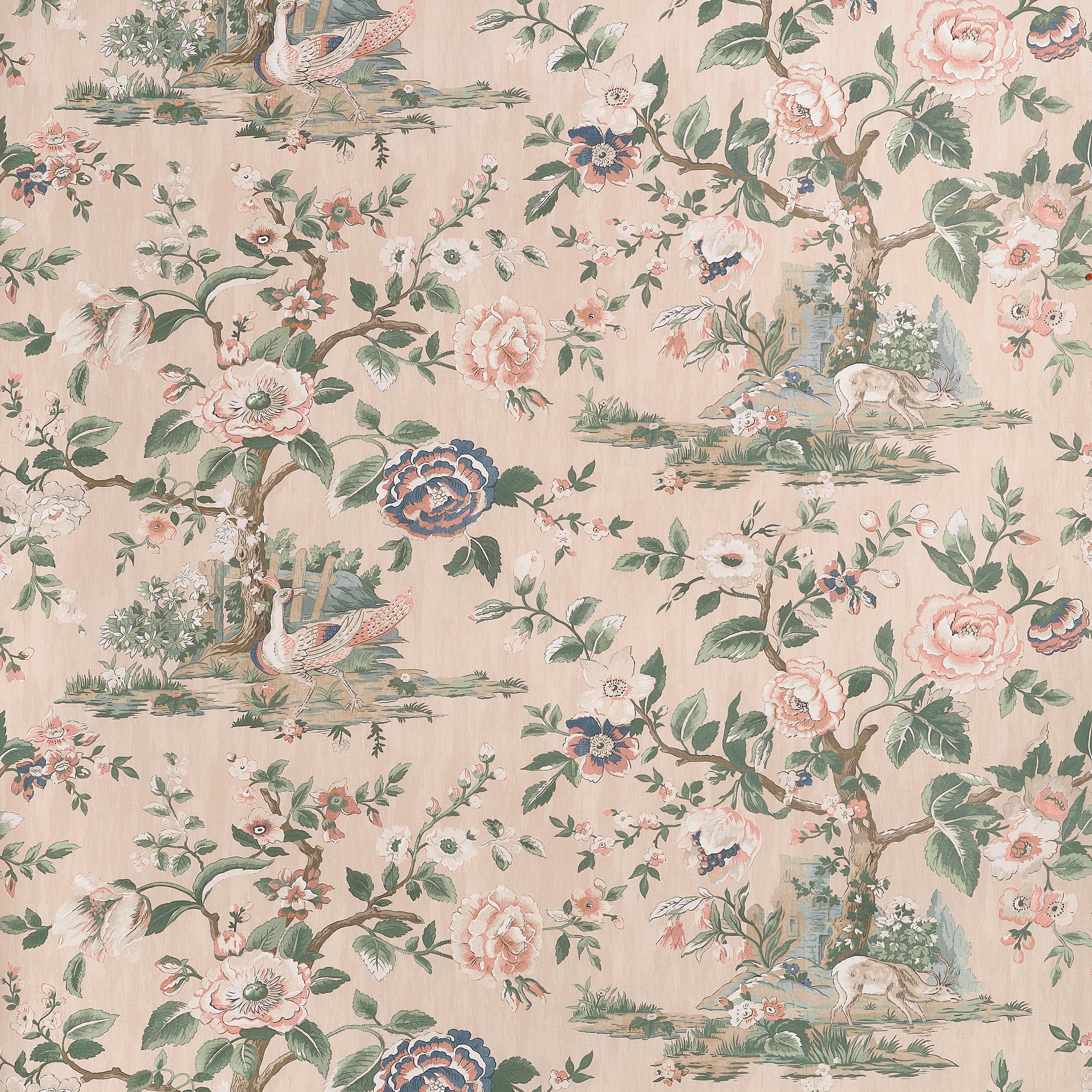 Thibaut Forest Lodge Wallpaper - Apricot