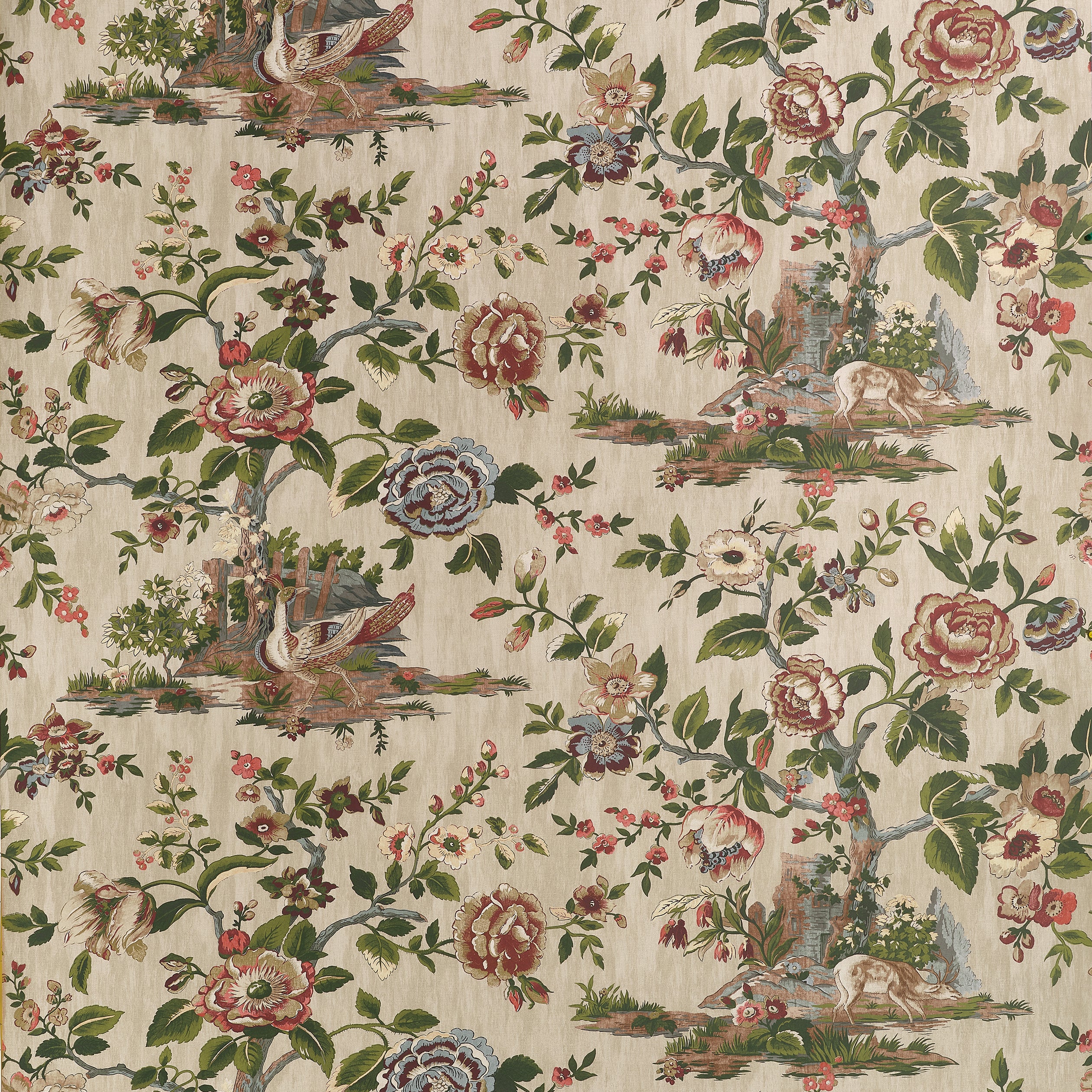 Thibaut Forest Lodge Wallpaper - Flax
