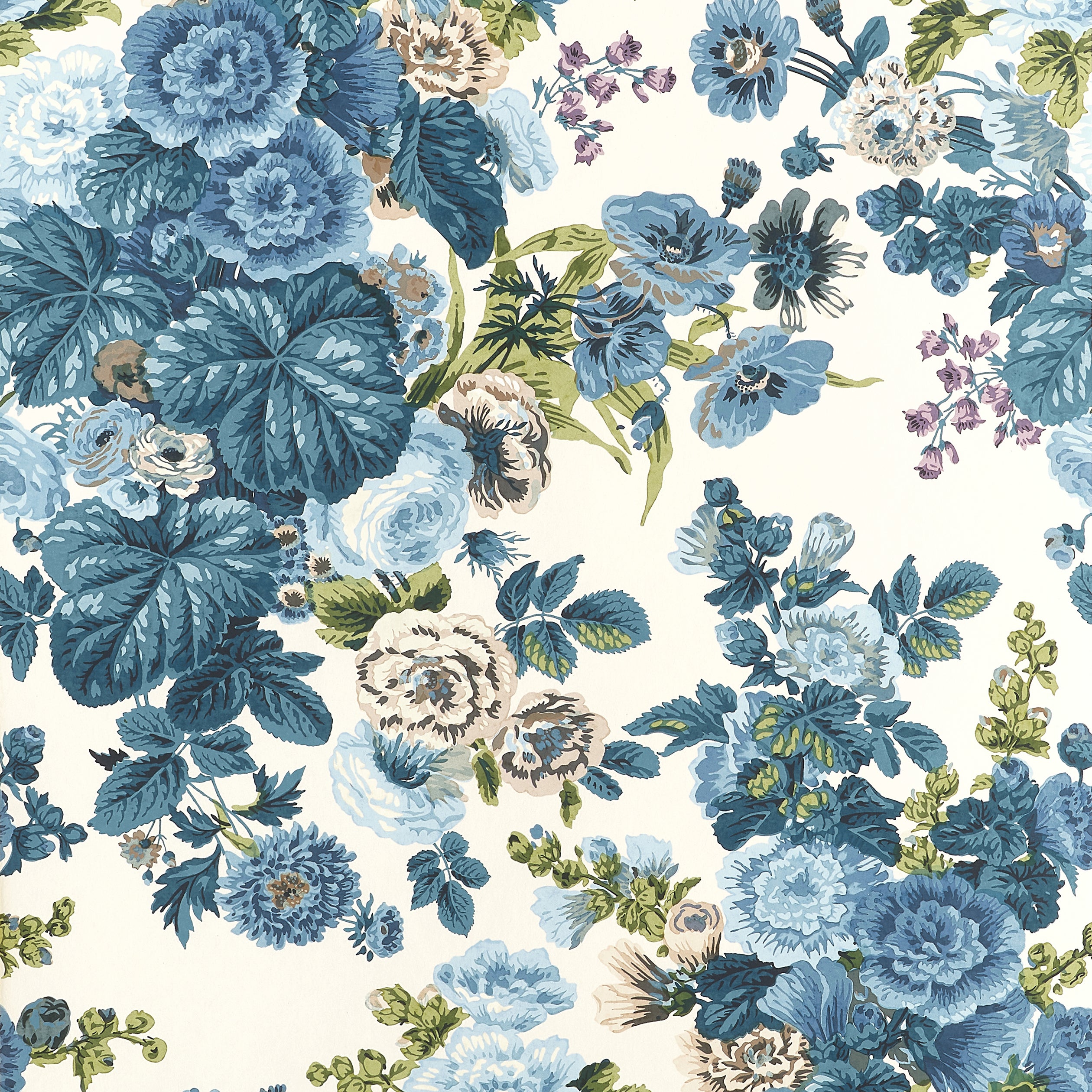 Thibaut Hidcote Wallpaper - Lavender and Blues