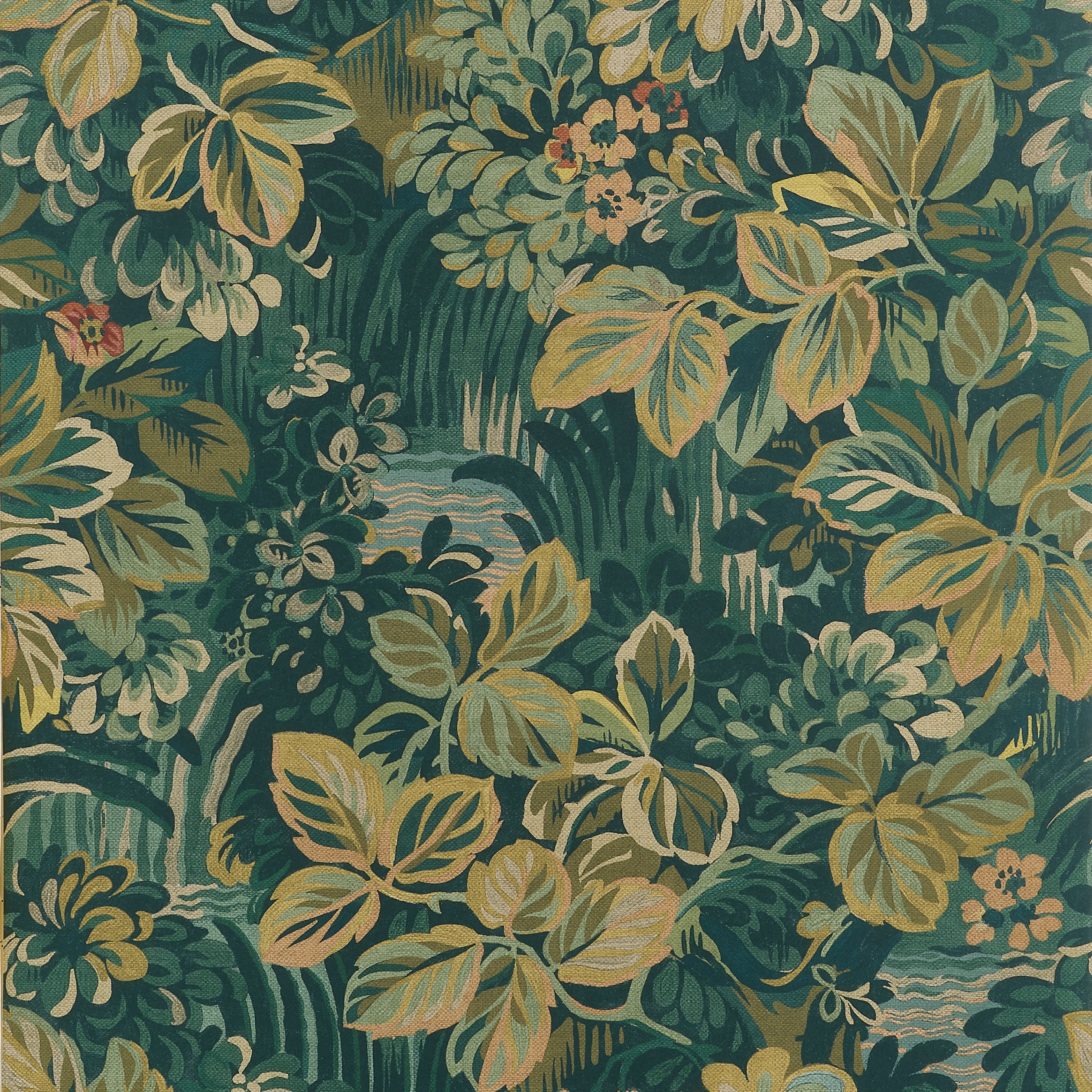 Thibaut Night Garden Wallpaper - Peacock