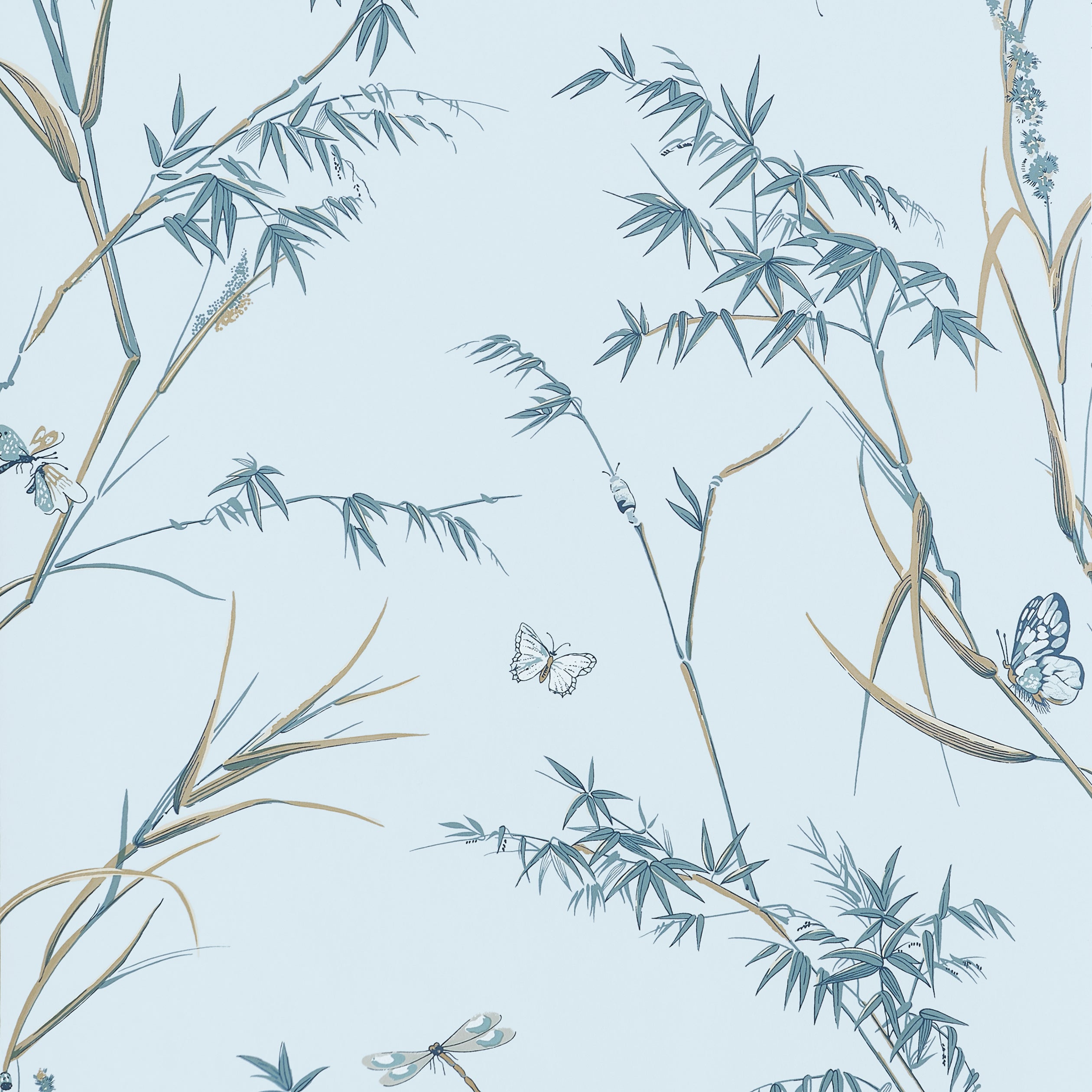 Thibaut Virginia Wallpaper - Spa Blue