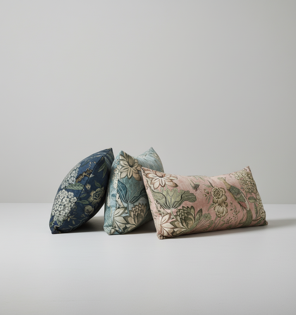 Marly & Mohair Luxury Verdure Velvet Pillow Cover - Forest Greens