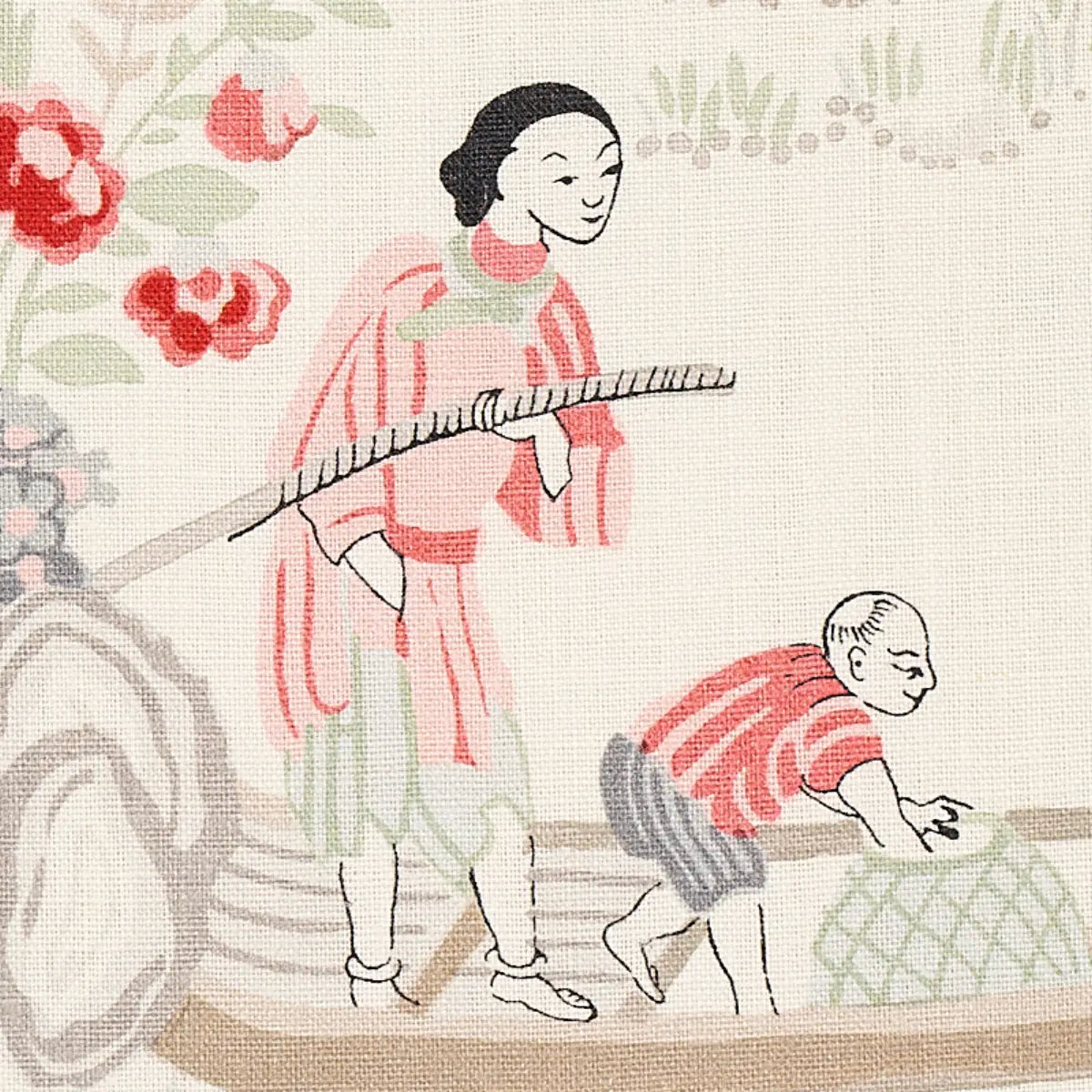 Schumacher Yangtze River Fabric - Ivory