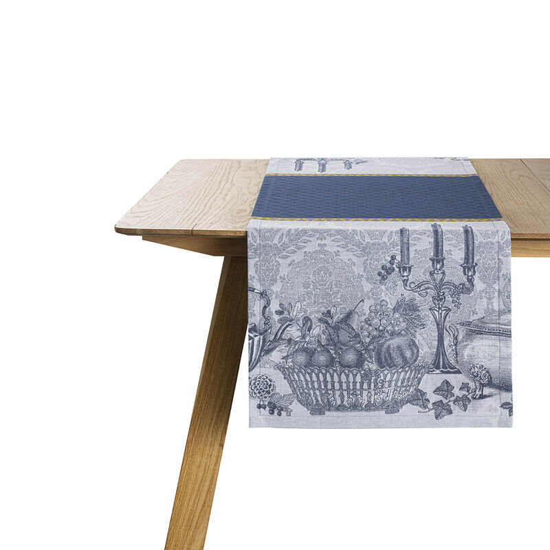 Le Jacquard Français Festin Table Runner - Cristal (Blue)