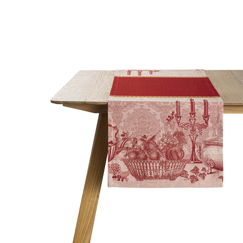 Le Jacquard Français Festin Table Runner - Scala (Red)