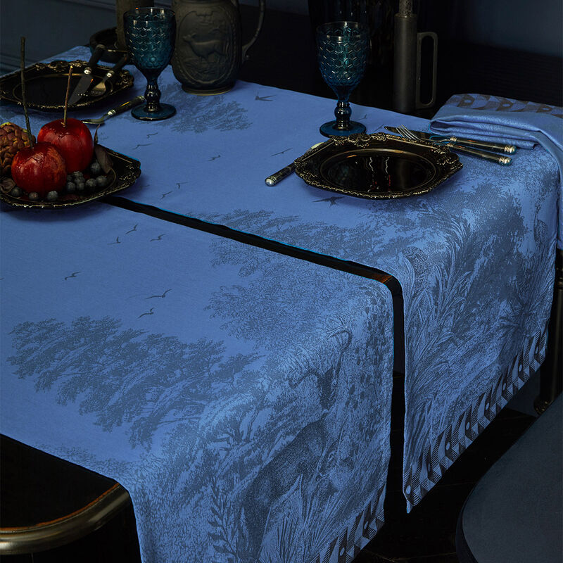 Le Jacquard Français Forêt Enchantée Table Runner - Celeste (Blue)