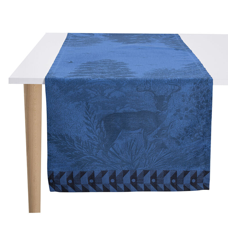 Le Jacquard Français Forêt Enchantée Table Runner - Celeste (Blue)