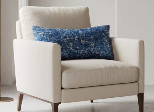 Spilled Ink Modern Designer Lumbar Pillow Cover