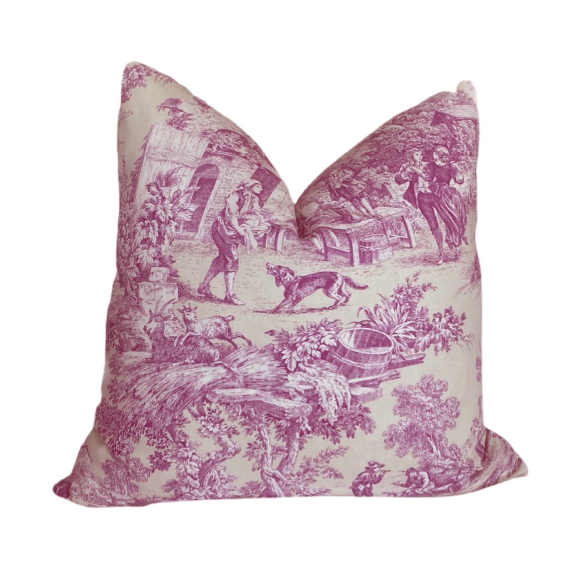 Orchid Toile Pillow Covers - a Pair