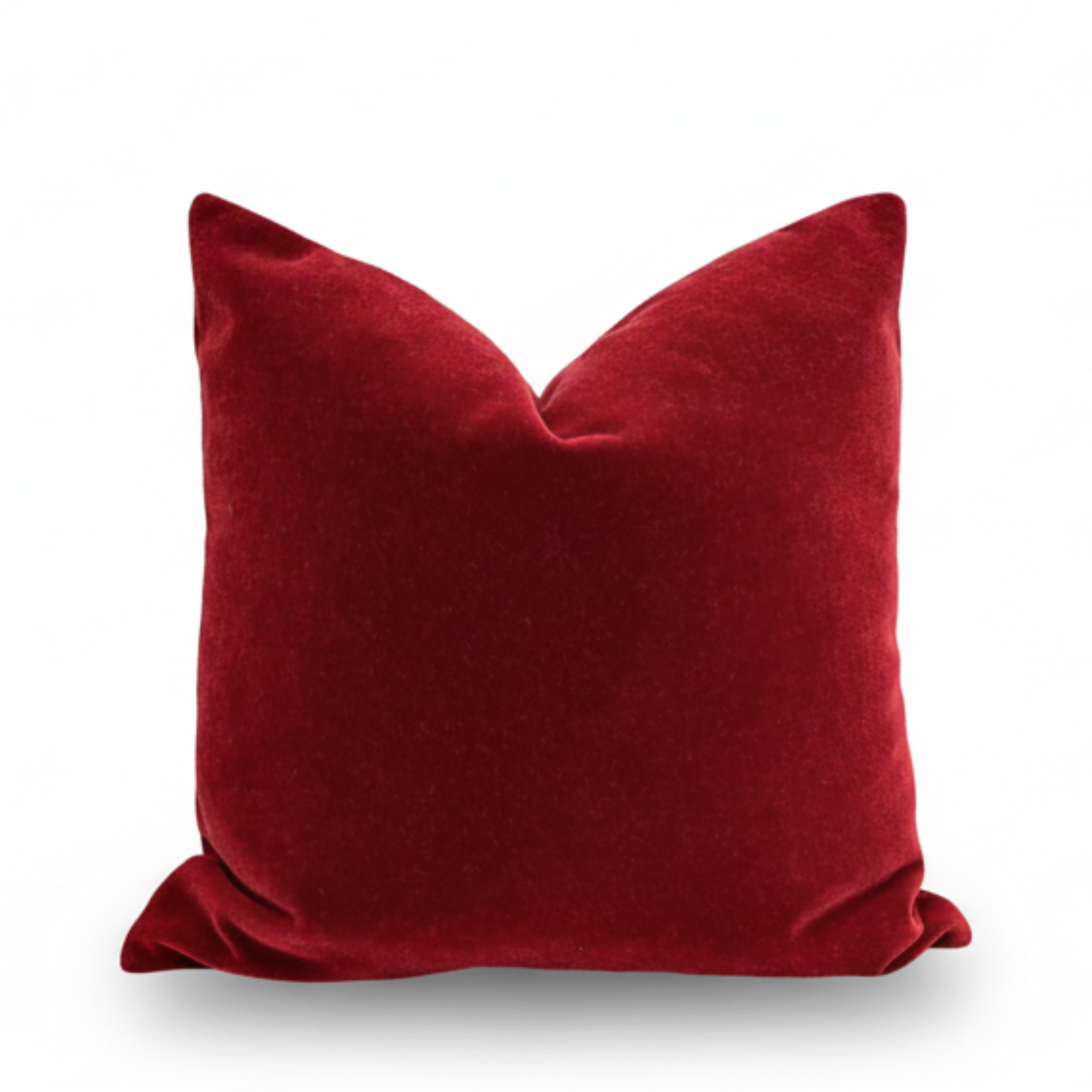 Red mohair pillow