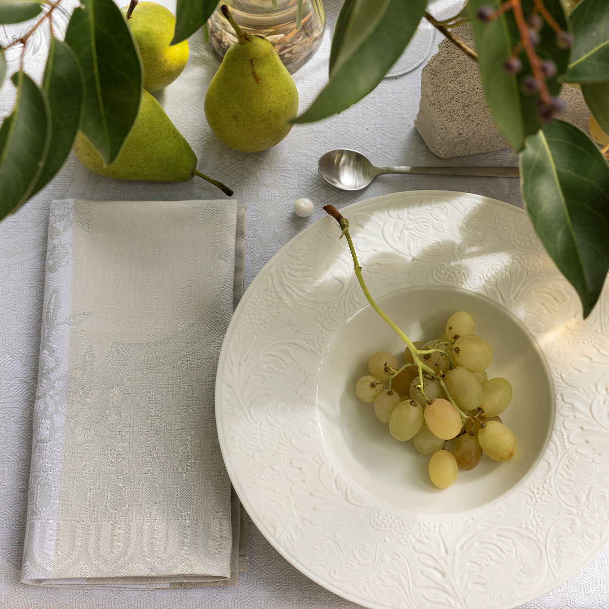 Le Jacquard Français Promenade Impériale Napkins - Grey